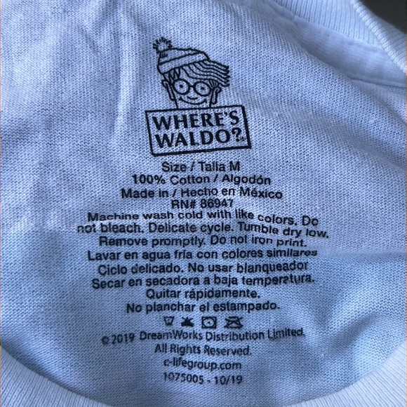 Where’s Waldo Search Puzzle Character Long Sleeve Super Cute Tee. NWOT. - Picture 5 of 5